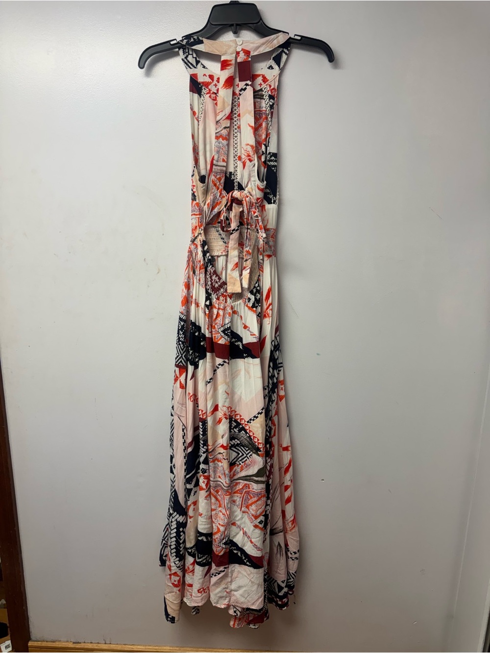 Abel The Label Open Back Halter Maxi Dress Large Boho Resort Anthropologie B6 - Picture 6 of 16